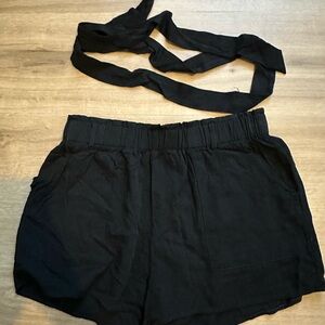 Shinestar High Waist Black Shorts